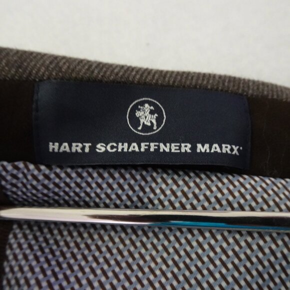 Hart Schaffner Marx Sport Jacket Men's 44R Size L Brown Executive Academia Prof - Picture 8 of 14